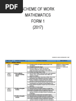 SOW F1 KBSM Mathematics 