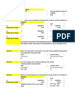 Cost of Capital Worksheet