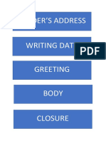 Sender's Address Letter Template