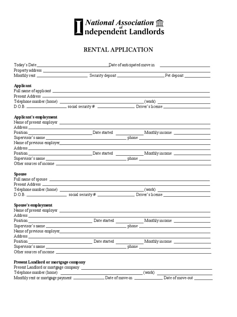 Minnesota Rental Application Form | PDF | Landlord | Renting