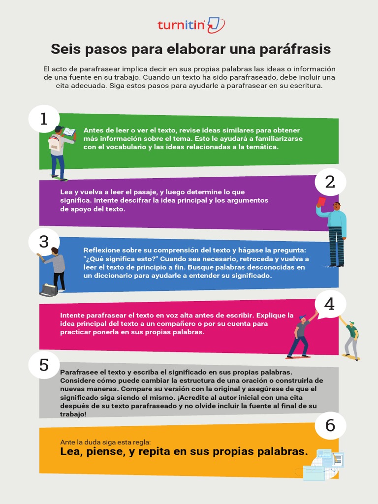 Seis Pasos para Elaborar Una Parafrasis PDF | PDF | Ciencia cognitiva ...