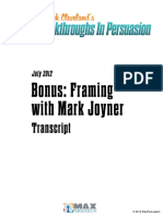 Framing With Mark Joyner Transcript