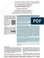 Security, Confidentiality and Privacy in Health of Healthcare Data