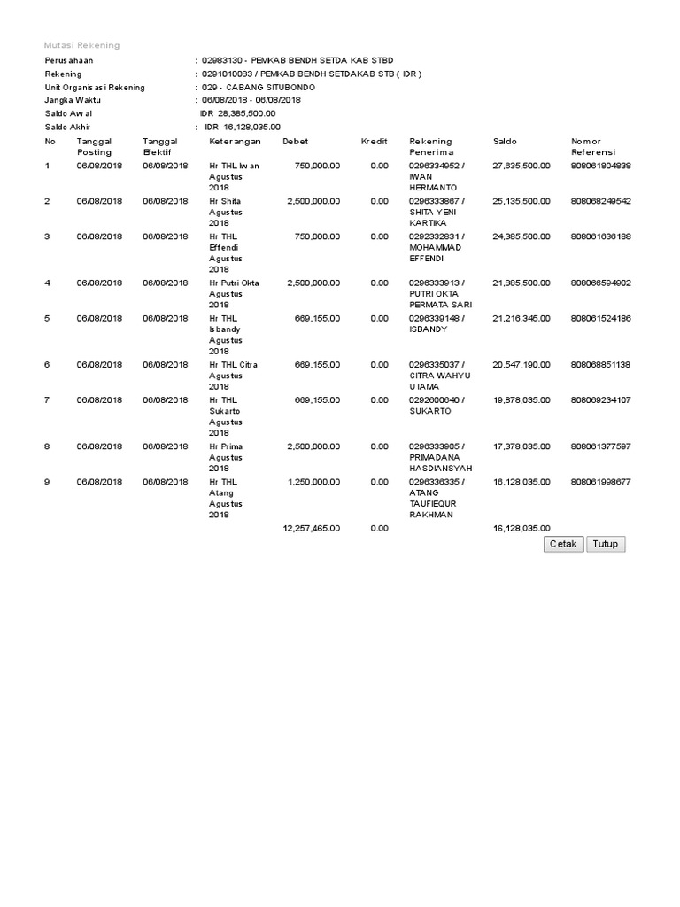 Transaction Inquiry 01 | PDF