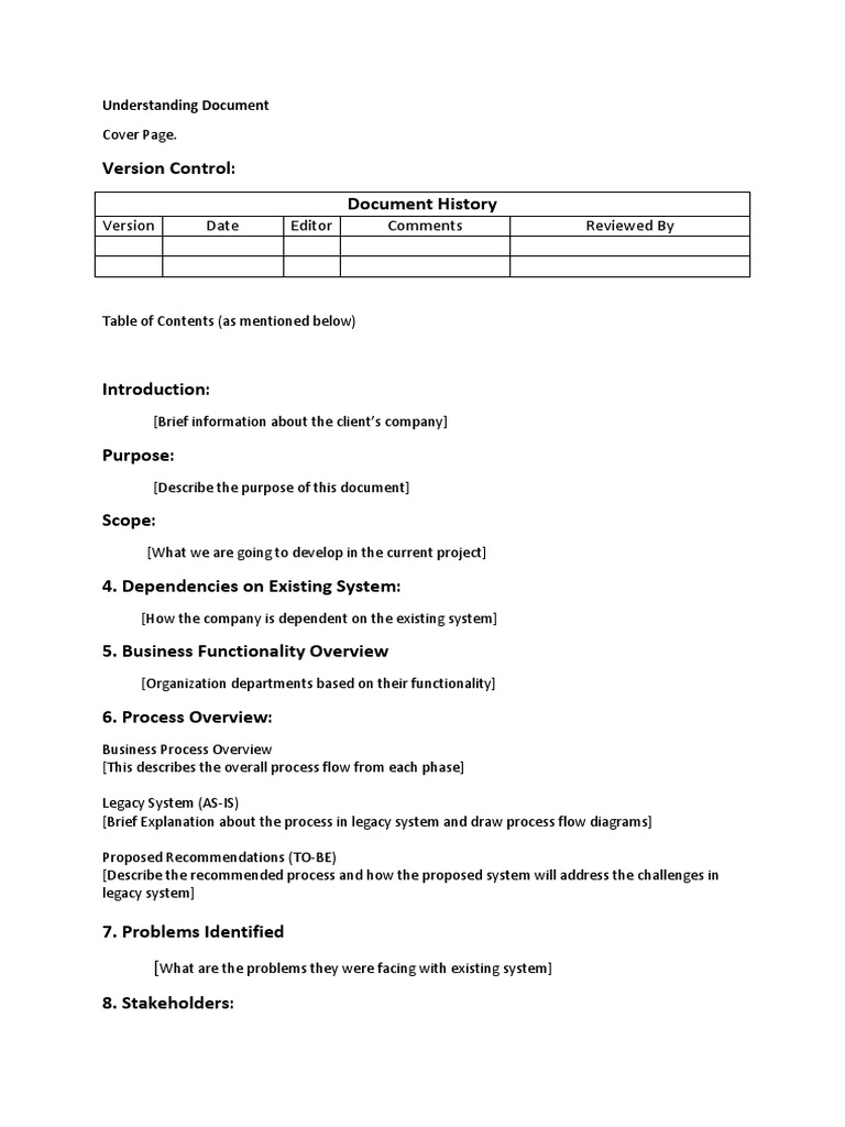 Version Control: Document History: Date Editor Comments Reviewed by | PDF