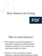 Basic Statistics For Testing