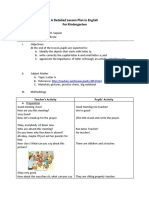 A Detailed Lesson Plan in English For Kindergarten: Teacher's Activity Pupils' Activity