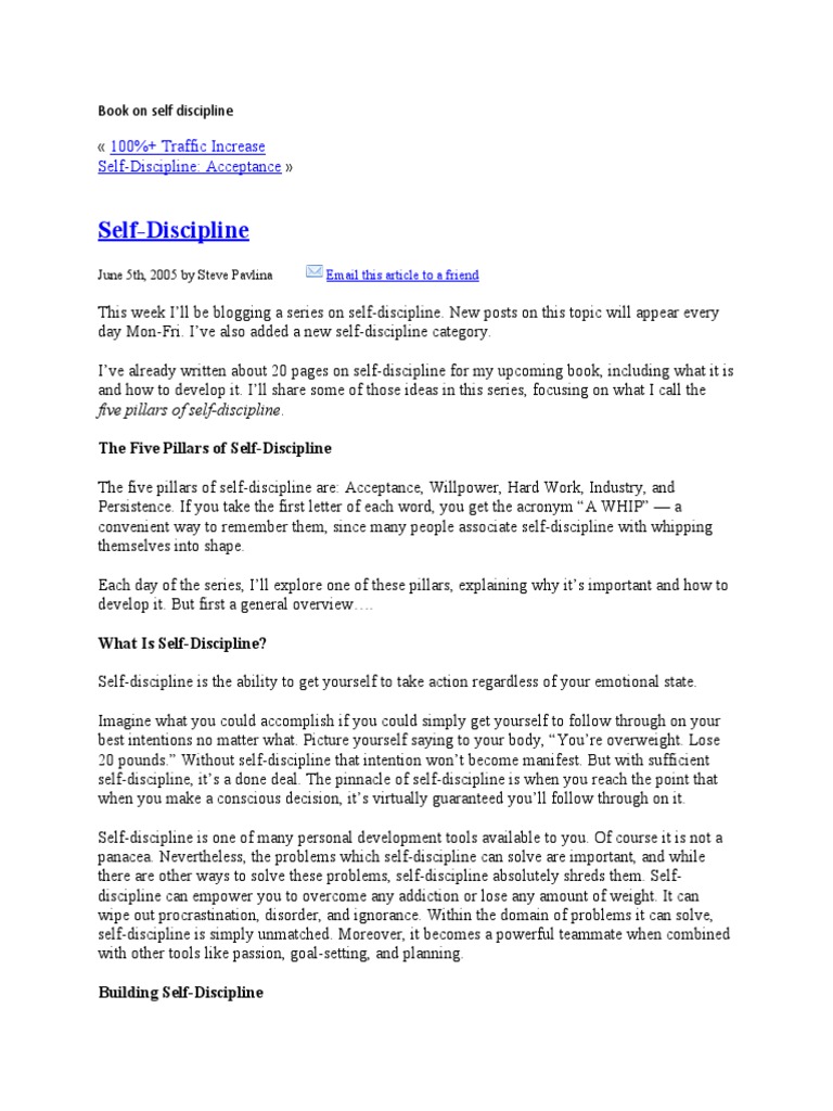Book On Self Discipline | PDF | Prana | Breathing