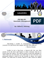 Leading: PHD em 309 Essentials of Management