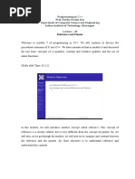 Programming in C++ Prof. Partha Pratim Das Department of Computer Science and Engineering Indian Institute of Technology, Kharagpur Lecture - 10