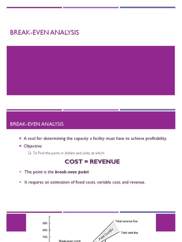 Break Even Analysis PDF Pricing Business Economics