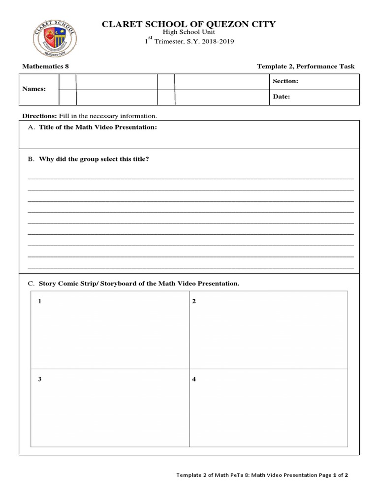 Math Video Presentation Template 8 | PDF
