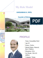 My Role Model: Karsanbhai K. Patel Founder of Nirma
