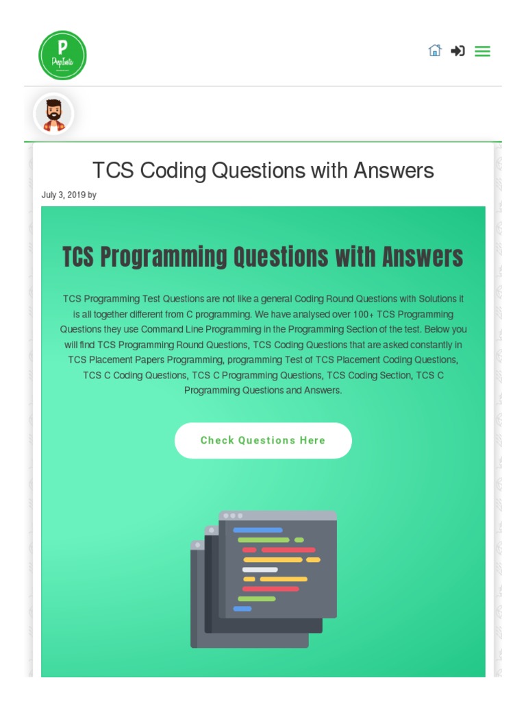 Prepinsta Com Tcs Coding Questions | PDF | C (Programming Language ...