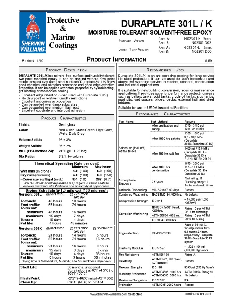 Duraplate 301 - L - K en PDF | PDF | Materials | Building Engineering