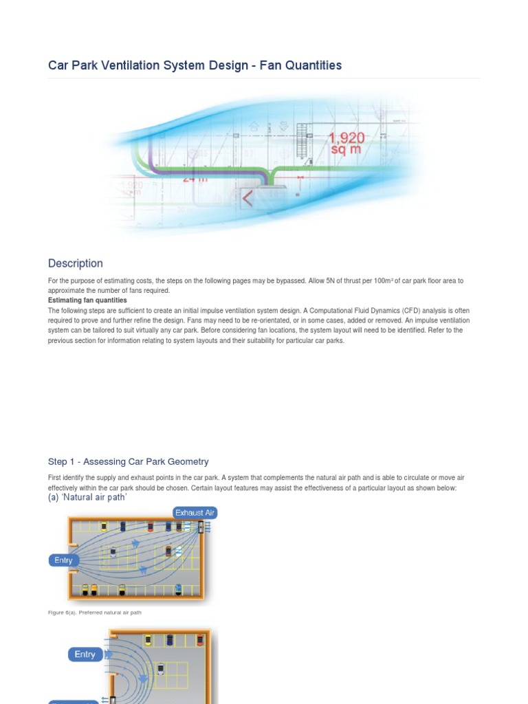 Car Park Ventilation System Design PDF Ventilation (Architecture