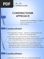 The 2C - 2I - 1R Pedagogical Approaches: Constructivism Approach