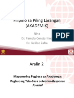 Aralin 2 Mapanuring Pagbasa Sa Akademya Pagbuo NG Tala-Basa