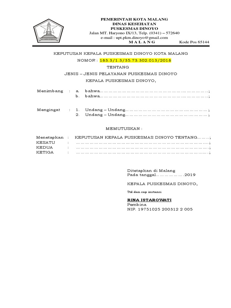 Template SK | PDF
