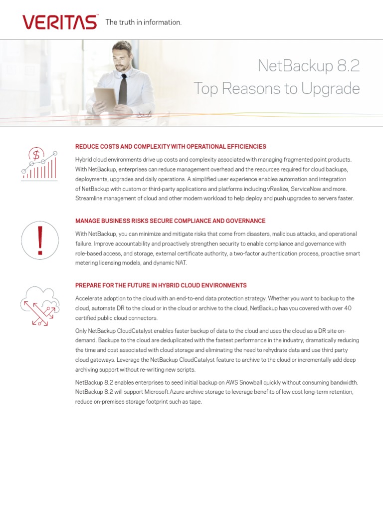 NetBackup 8.2 - Top Reasons To Upgrade PDF | PDF | Cloud Computing | Backup