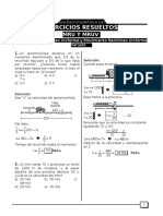 MRU y MRUV Ejercicios Resueltos