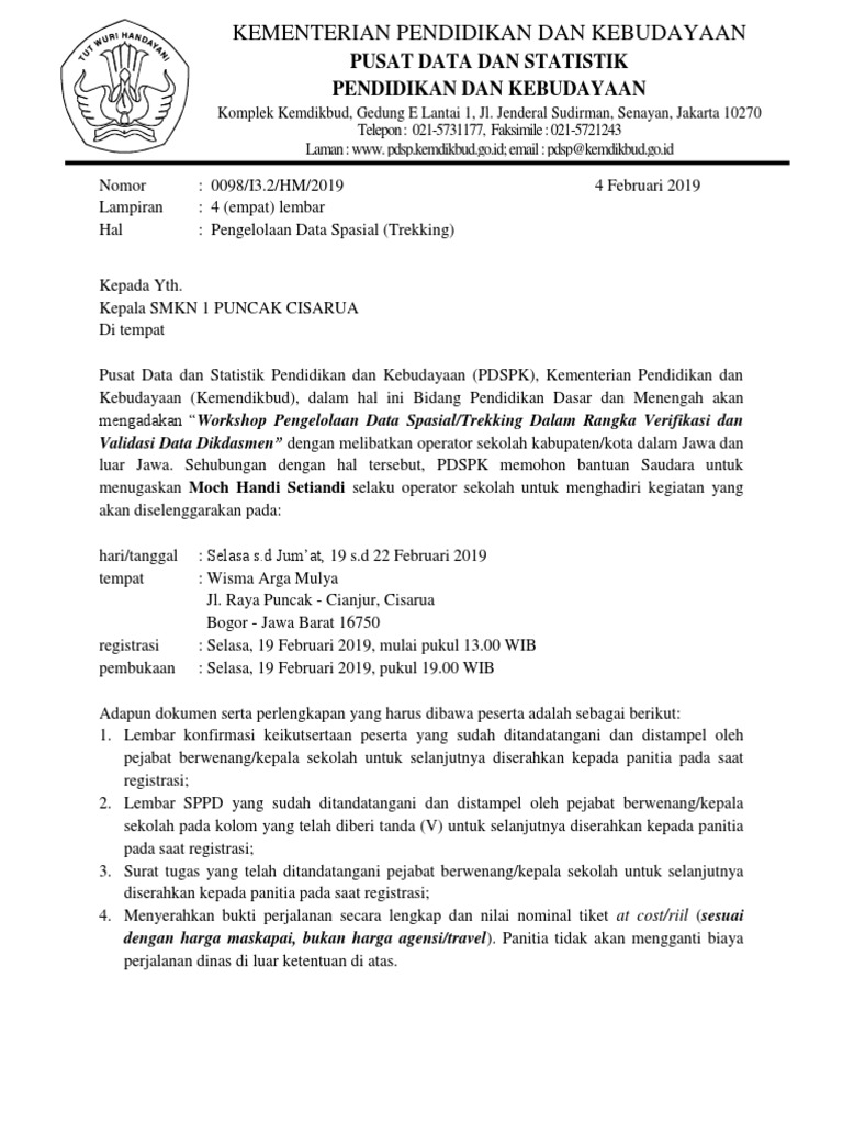 Contoh Surat Tugas Dinas Pdf