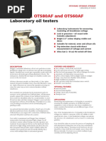 Laboratory Oil Testers: Ots100Af, Ots80Af and Ots60Af