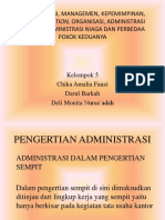 (Administrasi, Managemen, Kepemimpinan, Human Relation)