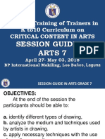 National Training of Trainers in K To10 Curriculum On Critical Content in Arts