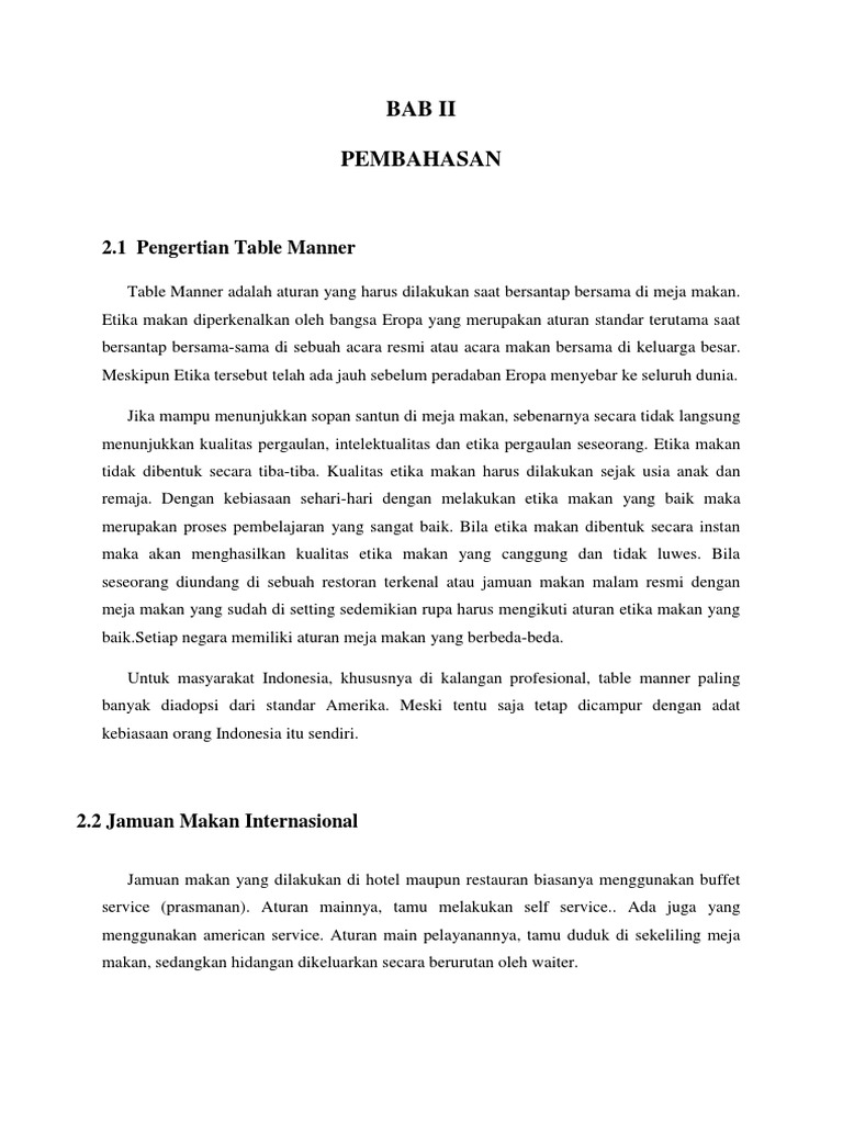 2 1 Pengertian Table Manner