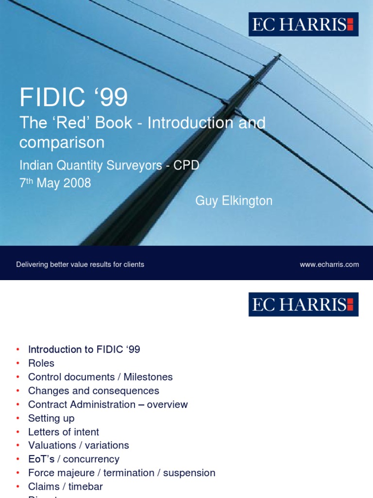 FIDIC '99 Red Book Overview and Insights | PDF | Arbitration | Present ...
