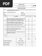 Check List: Name Date Sign PT. Rista Lamtama Eng APR Civil Engineer APR Civil QA/QC