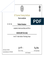 ICT Summer Training Certificate: Prakhar Srivastava