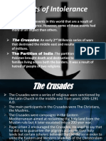 The Crusades and Partition: Impacts of Religious Intolerance