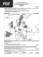 Barem Geografie Bac 2019