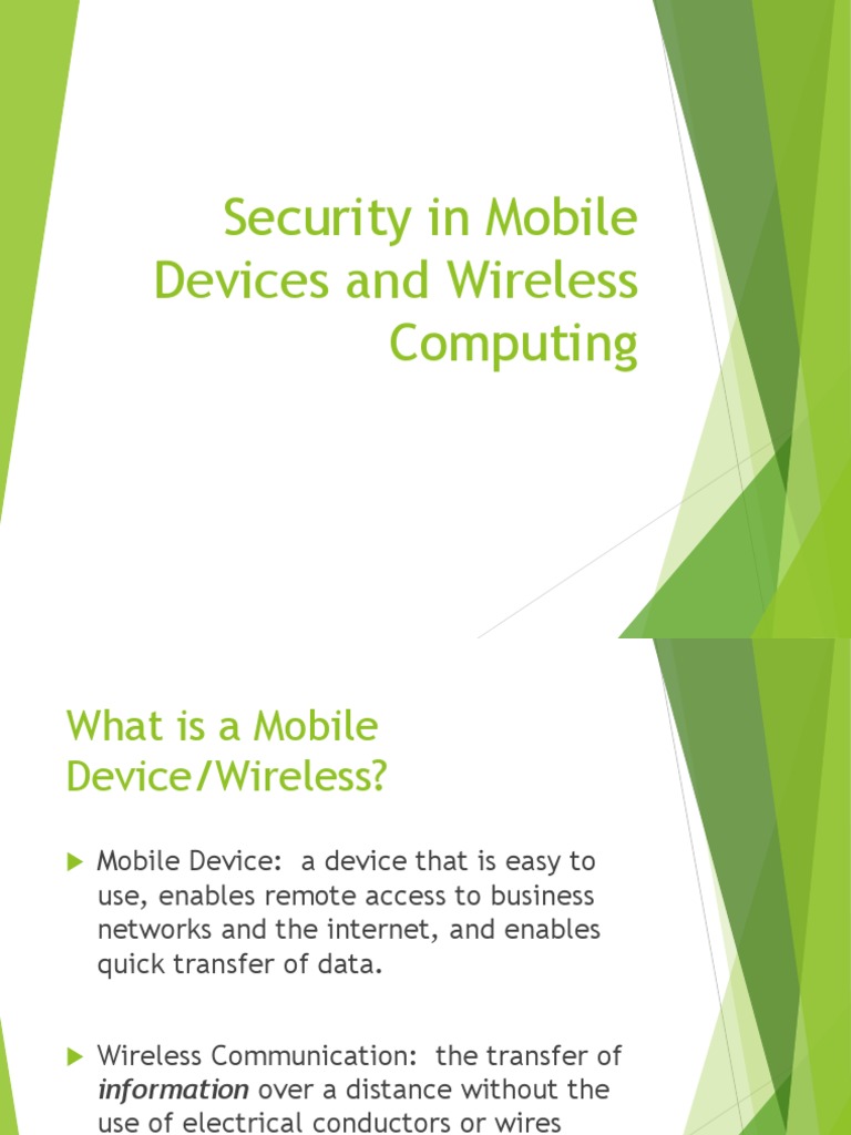 Mobile Device Security Risks & Solutions | PDF | Wireless Lan | Transmitter