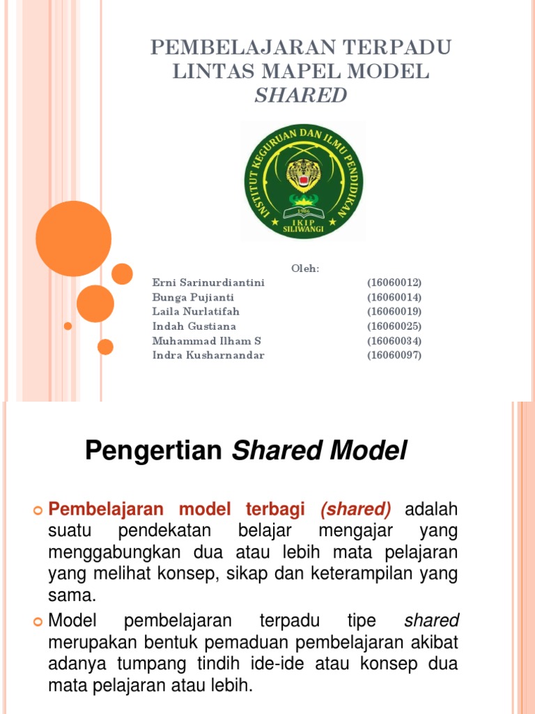 Model Pembelajaran Terpadu Shared SD | PDF | Karier & Perkembangan
