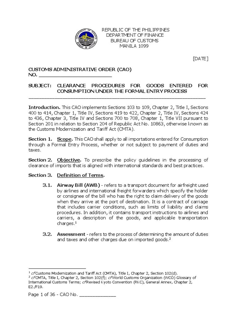 Streamlining Cargo Clearance Procedures A New Customs Administrative