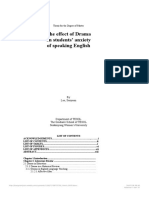 The Effect of Drama On Students' Anxiety of Speaking English