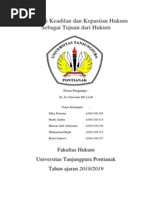 Antinomi Keadilan Dan Kepastian Hukum Sebagai Tujuan Dari Hukum 1 Docx
