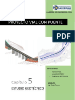 Estudio geotécnico vial con puente