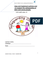 Unit 140 Develop and Implement Policies and Procedures To Support The Safeguarding of Children and Young People