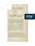 BEVILAQUA, Clovis. O Problema Da Codificação Do Direito Civil Brazileiro. Revista Academica Da Faculdade de Direito Do Recife, Anno VI