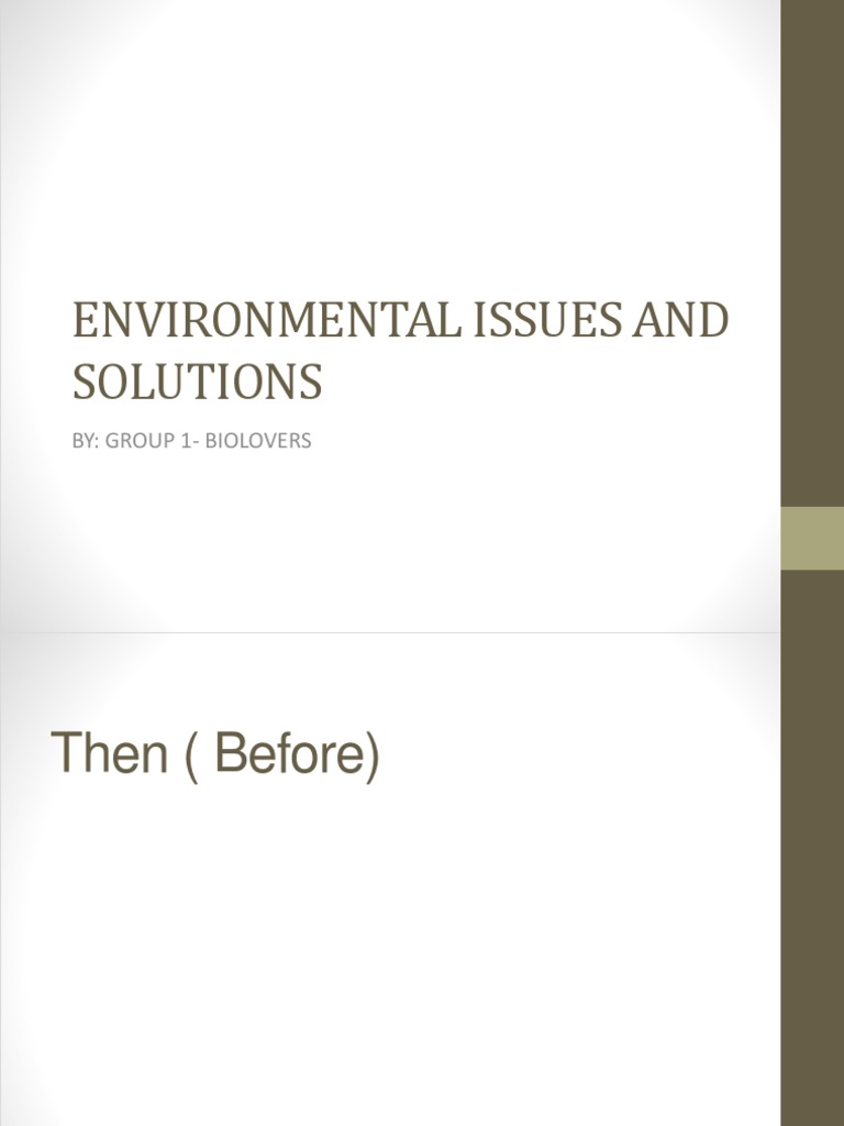 Environmental Issues and Solutions Guide | PDF | Water Pollution | Waste