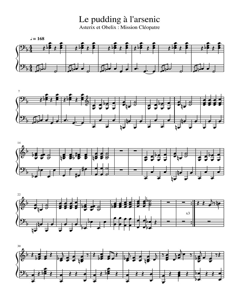 Le Pudding L Arsenic Arsenic Cake Song Pdf