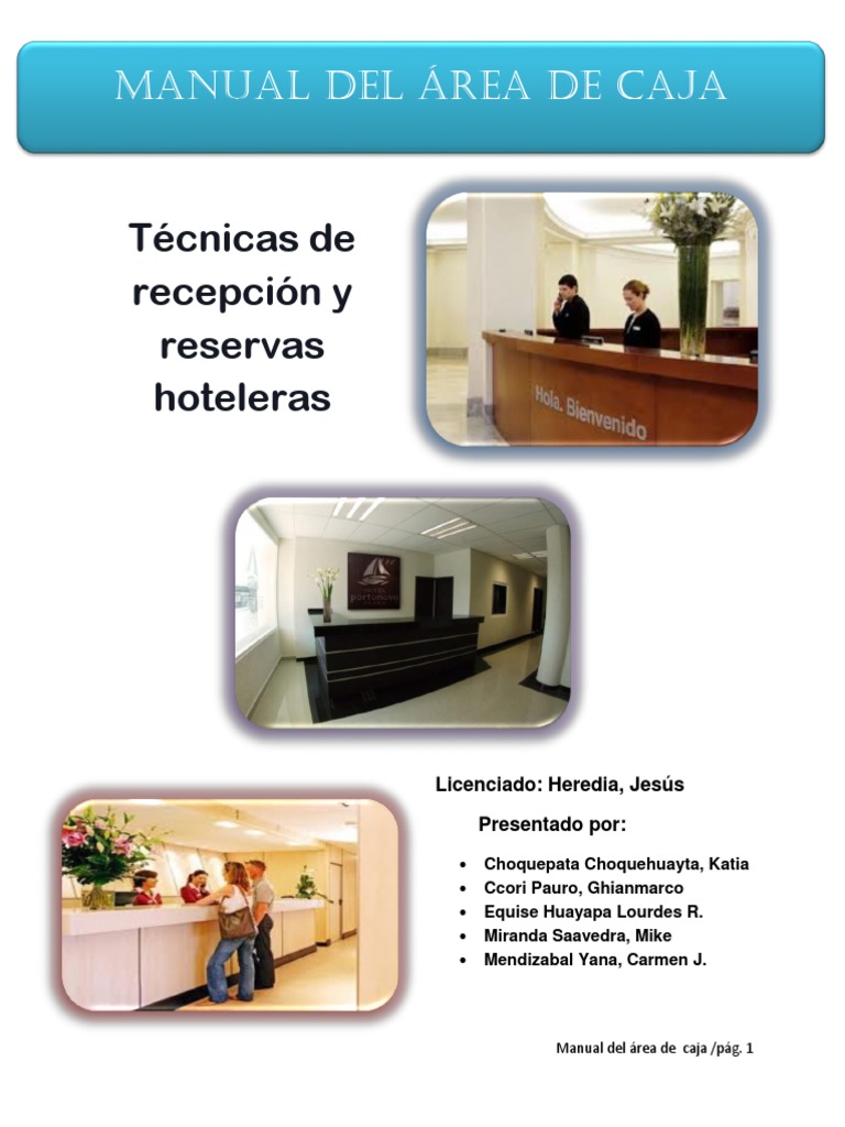 Manual del Área de Caja Hotelera | PDF | Tarjeta de crédito | Hotel
