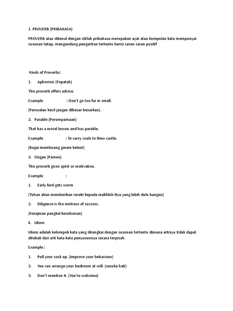 Materi Ajar Proverb & Riddle | PDF | Riddle | Question