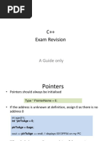 C++ Exam Revision: A Guide Only