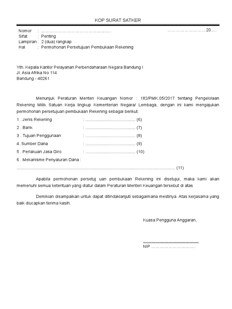 Persetujuan Pembukaan Rekening Baru Pdf