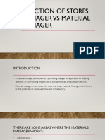 Responsibilities of a Stores Manager vs a Materials Manager